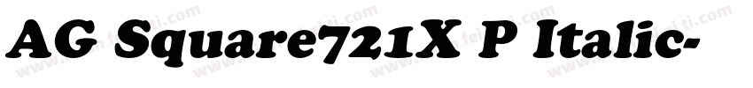 AG Square721X P Italic字体转换